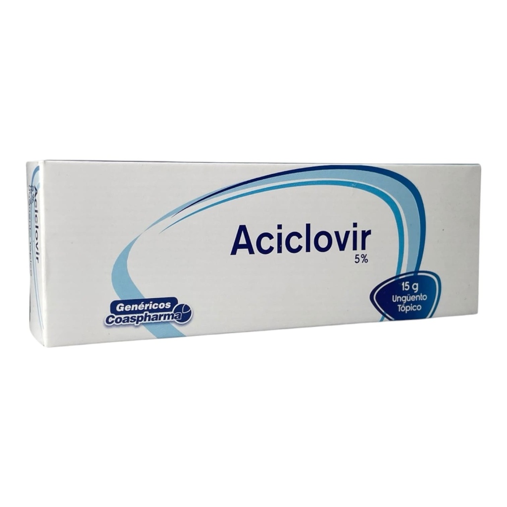 Aciclovir 5 % Unguento Topico Tubo x 15 Gr Und (Coaspharma)