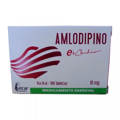 Amlodipino 10 Mg Caja x 100 Tabletas(Ecar)