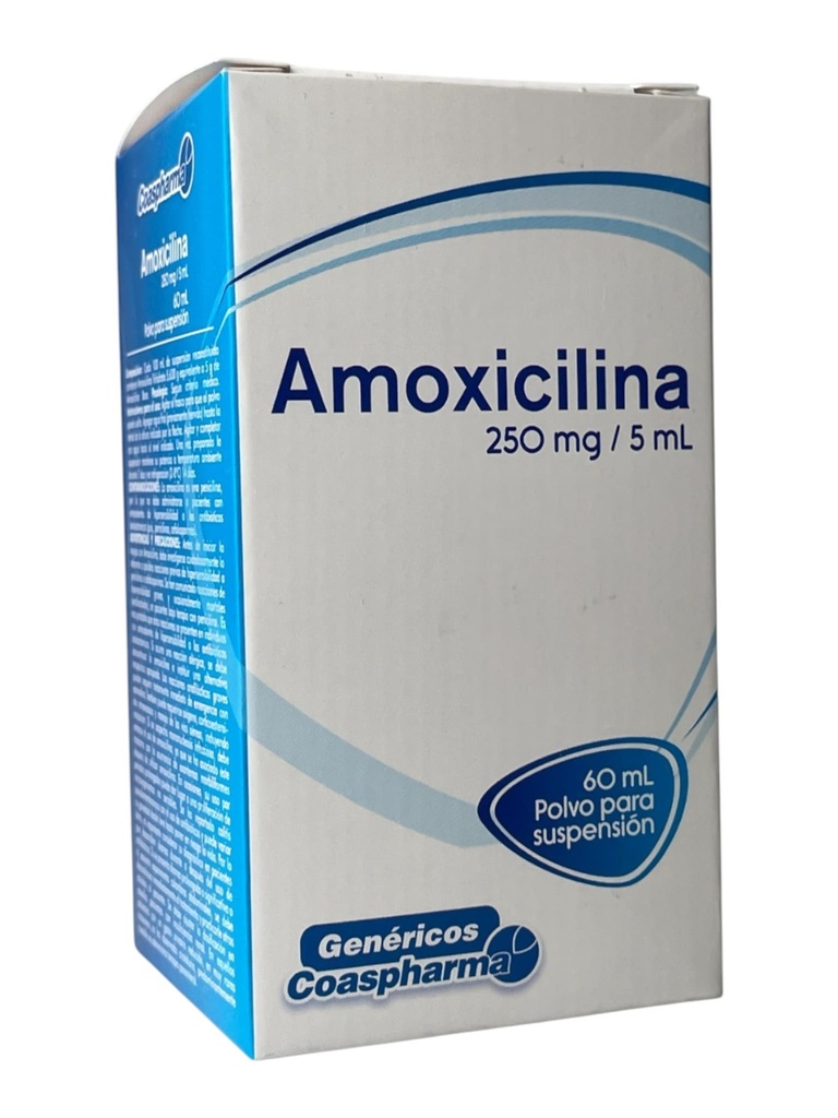 Amoxicilina 250 Mg/5 Ml Polvo Suspension Oral Frasco x 60 Ml Und (Coaspharma)