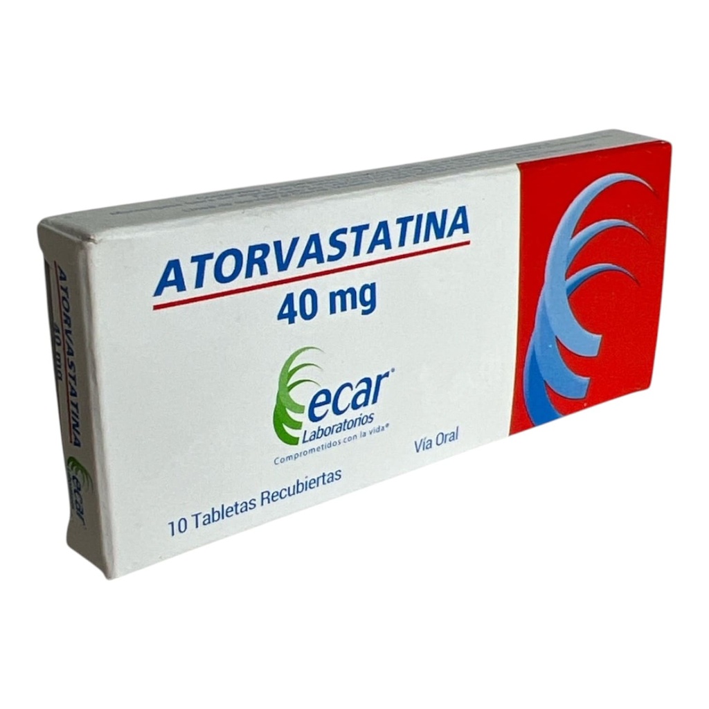 Atorvastatina 40 Mg Caja x 10 Tabletas Und (Ecar)