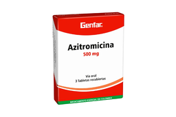 Azitromicina 500 Mg Caja x 3 Tabletas Und (Genfar)