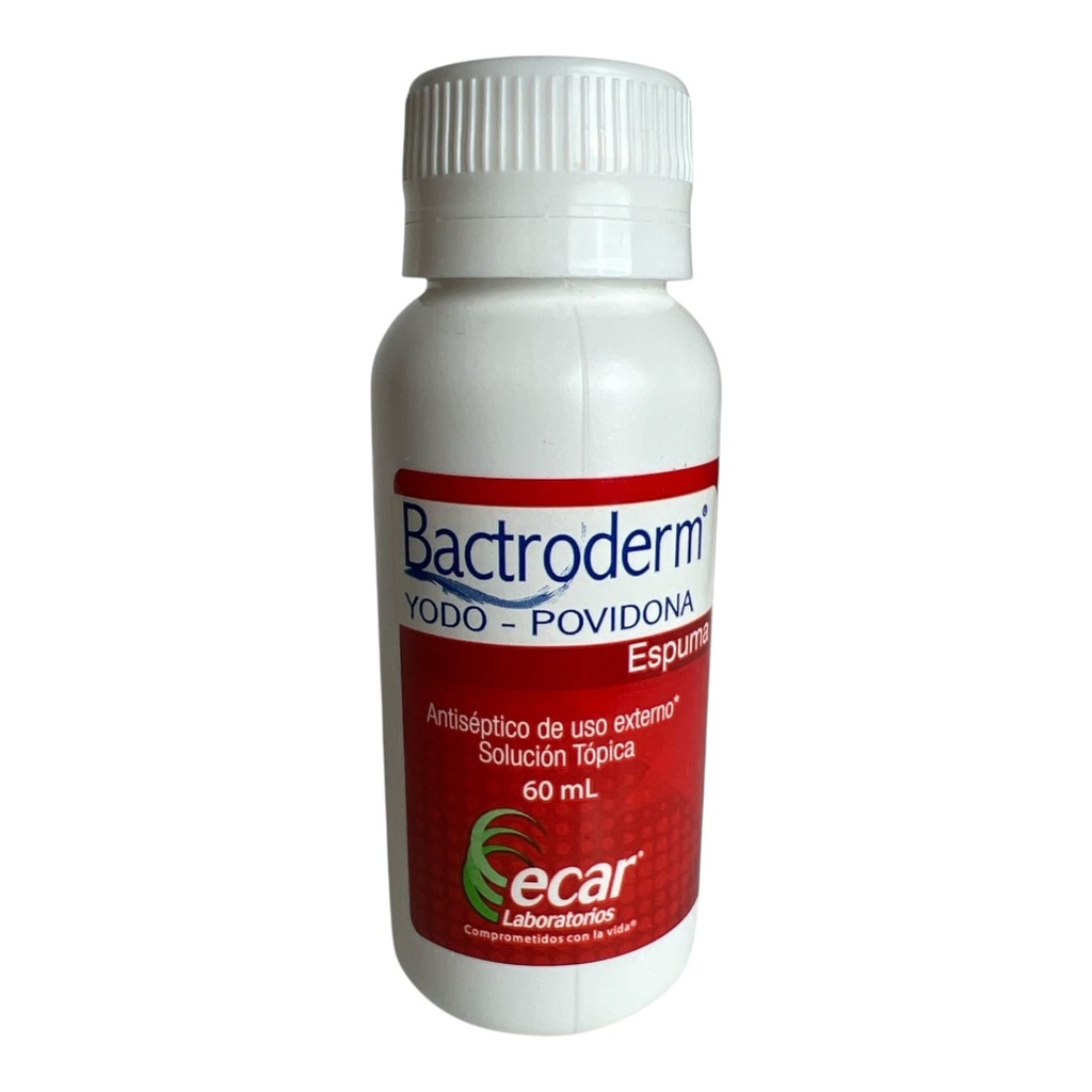 Bactroderm Espuma (Yodopovidona) 8% Frasco x 60 Ml (Ecar)