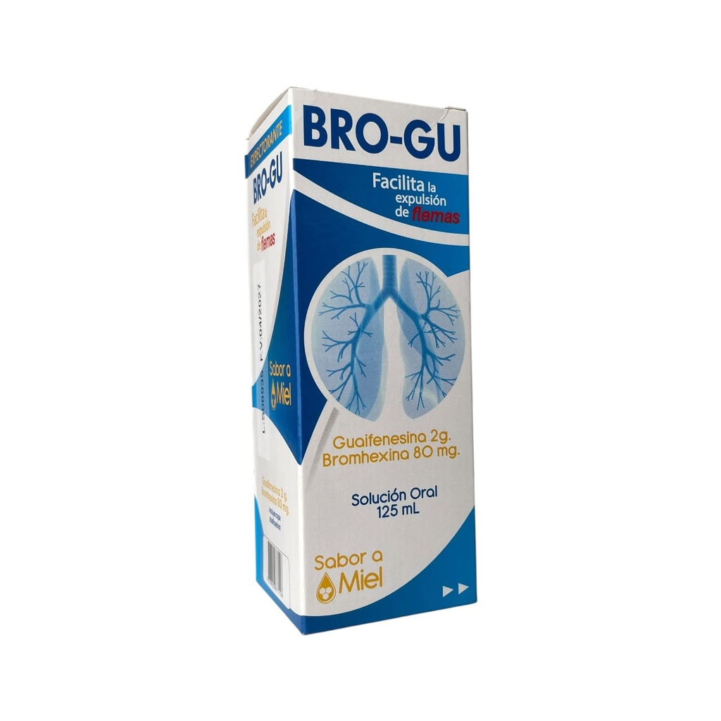 Bro-Gu (Guafenesina+Bromexina) Jarabe Frasco x 125 ML (Profma)