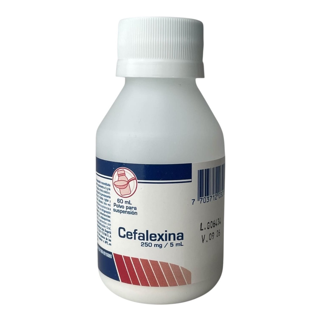 Cefalexina 250 Mg,5 Ml Polvo Suspension Oral Fco x 60 Ml Und (Coaspharma)