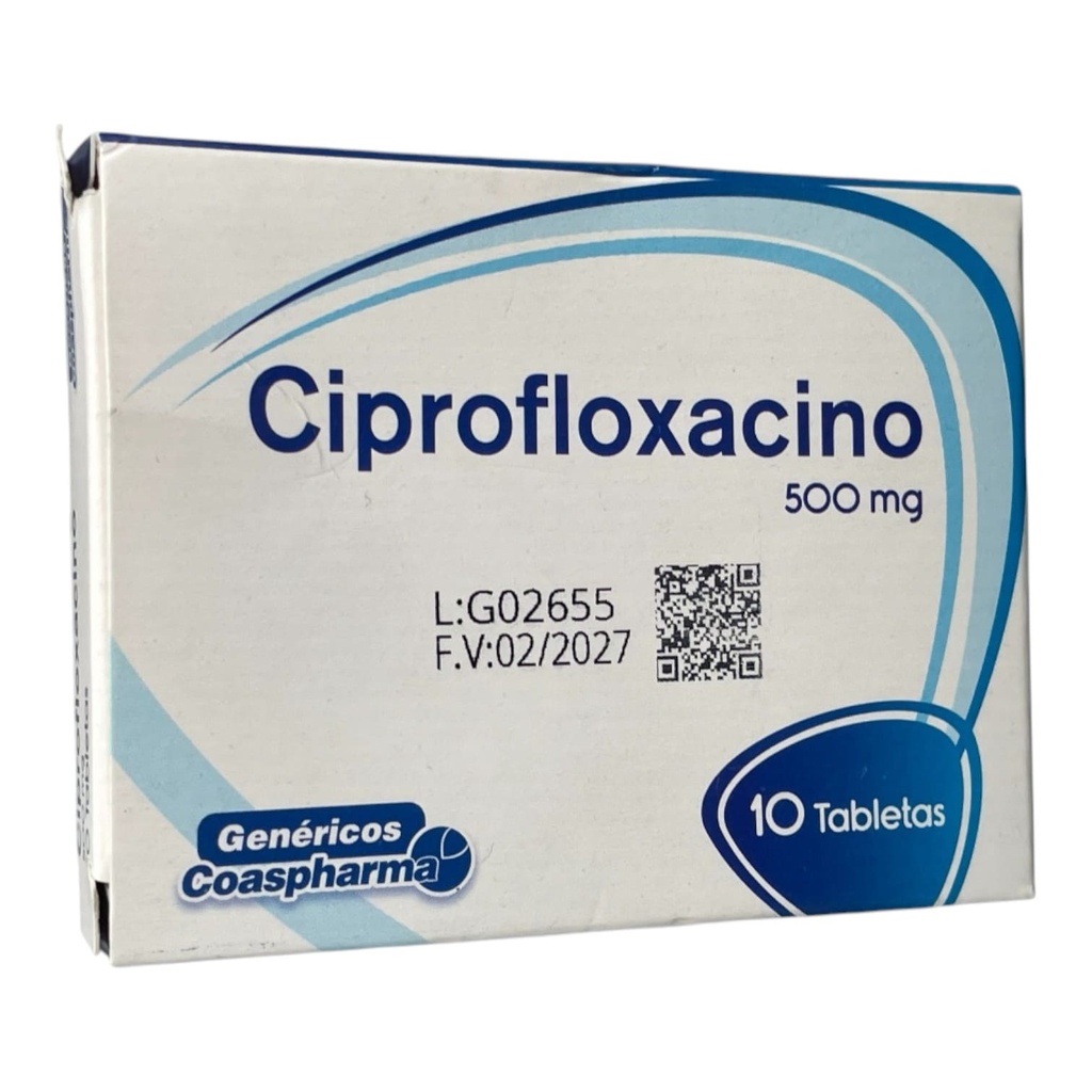 Ciprofloxacina 500 Mg Caja x 10 Tabletas (Coaspharma)