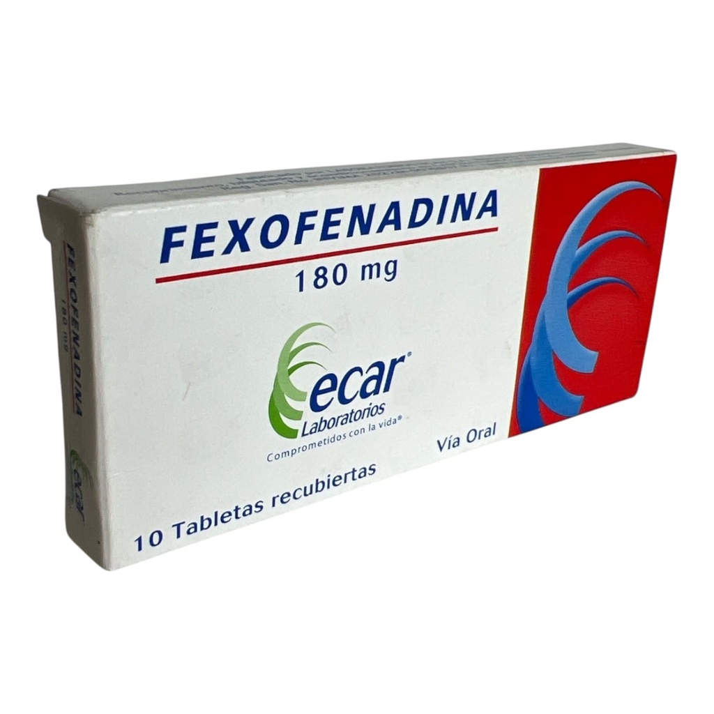 Fexofenadina 180 Mg Caja x 10 Tabletas Und (Ecar)