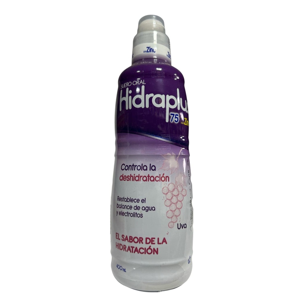 Hidraplus 75 C/Zinc Uva Solucion Oral Frasco x 400 Ml Und (Tecnoquimicas)