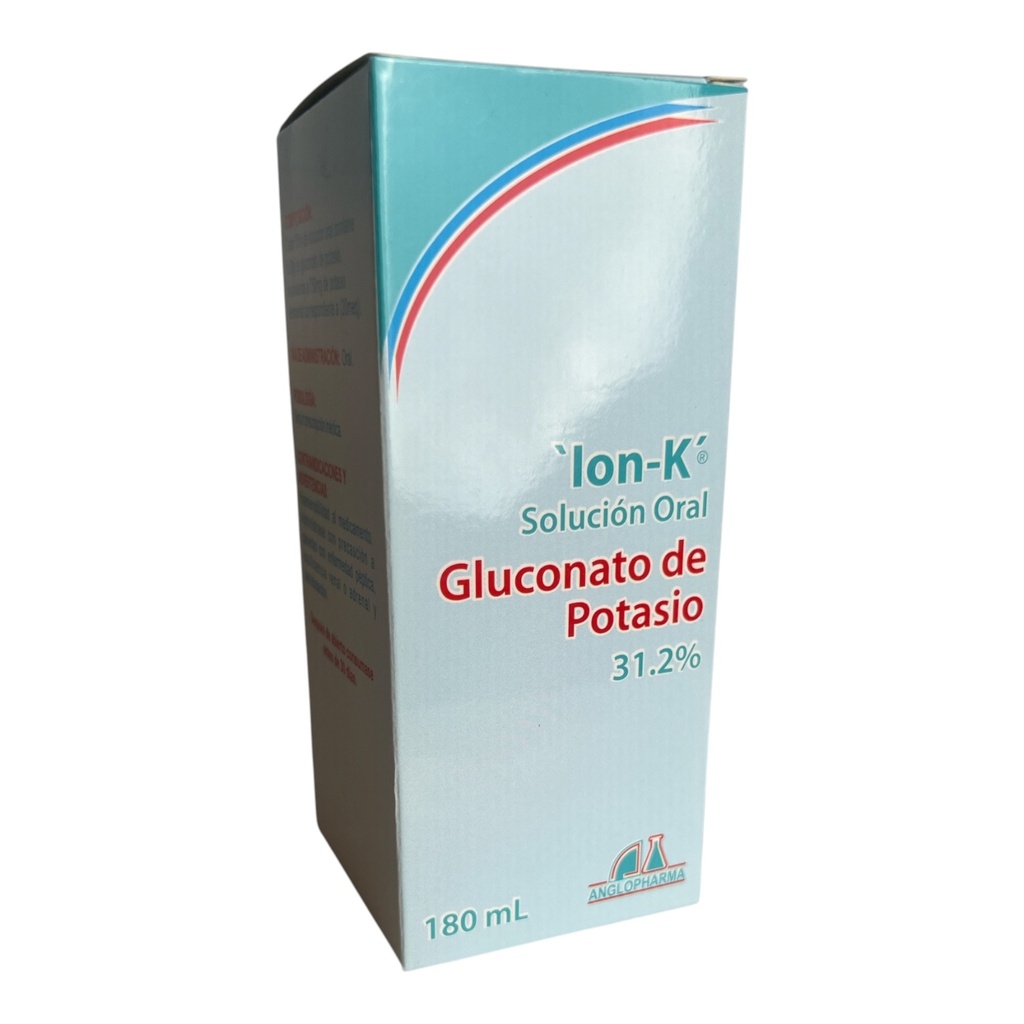 Ion K Elixir (Gluconato de Potasio) Frasco x 180 Ml Und (Anglopharma)