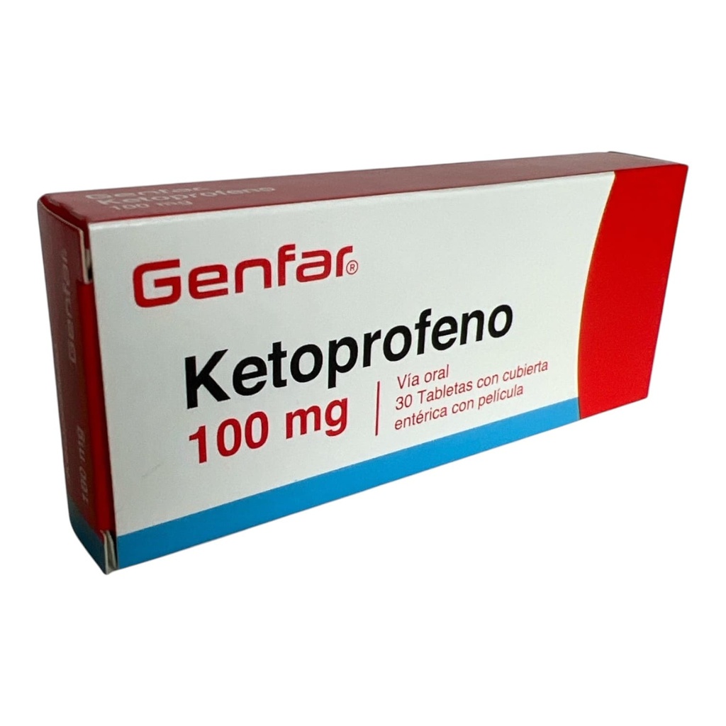 Ketoprofeno 100 Mg Caja x 30 Tabletas Und (Genfar)