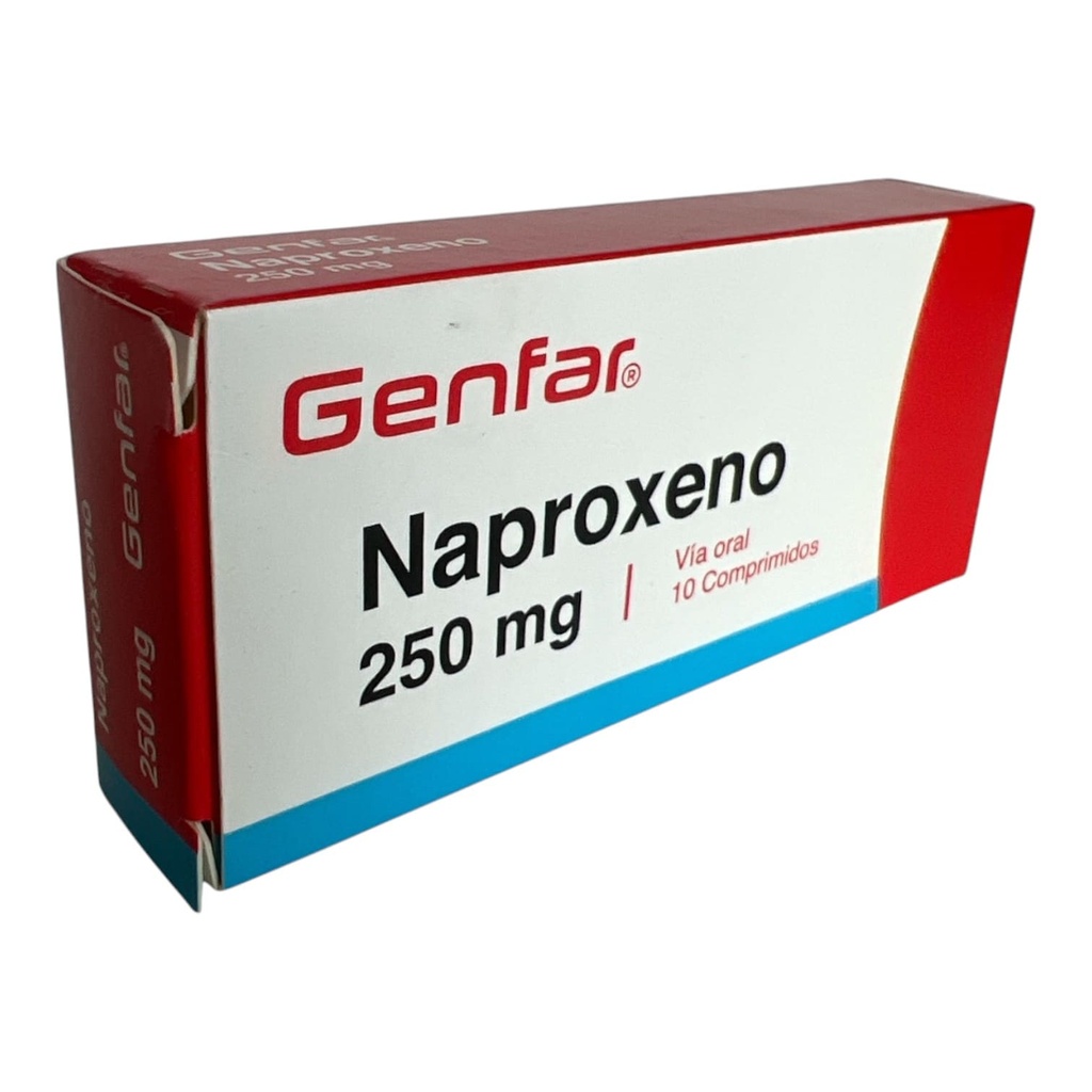 Naproxeno 250 Mg Caja x 10 Tabletas Und (Genfar)