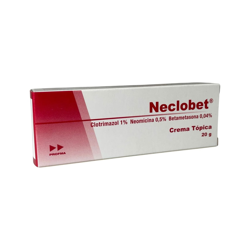 Neclobet(Betametasona+Neomicina+Clotrimazol)Crema Topica Tubo x 20 GR(Profma)