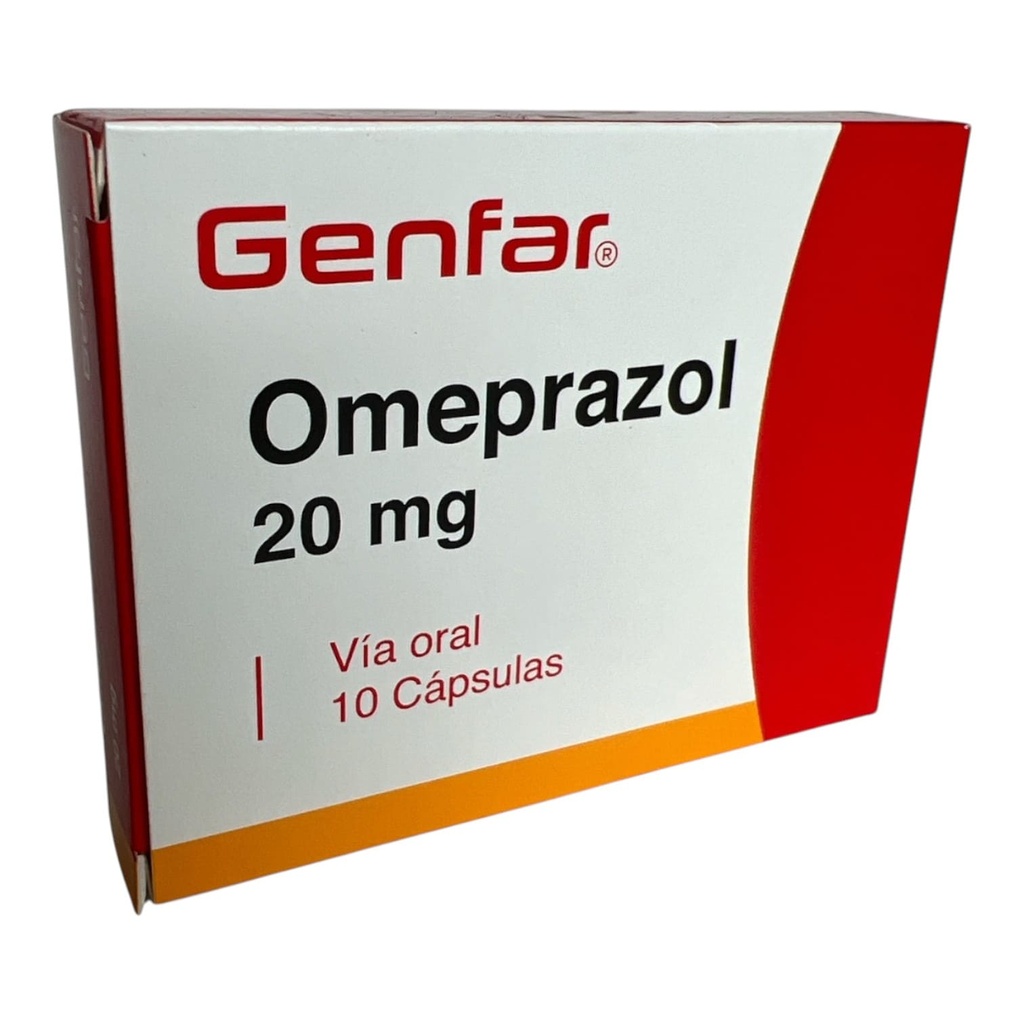 Omeprazol 20 Mg Caja x 10 Capsulas und (Genfar)