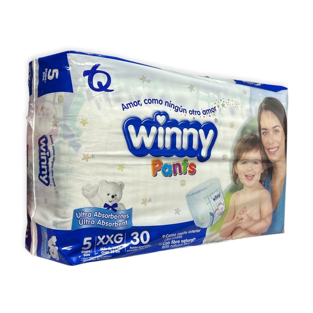 Pañal Winny Pants Etapa # 5 XXG Paquete x 30 unid (Tecnoquimicas)