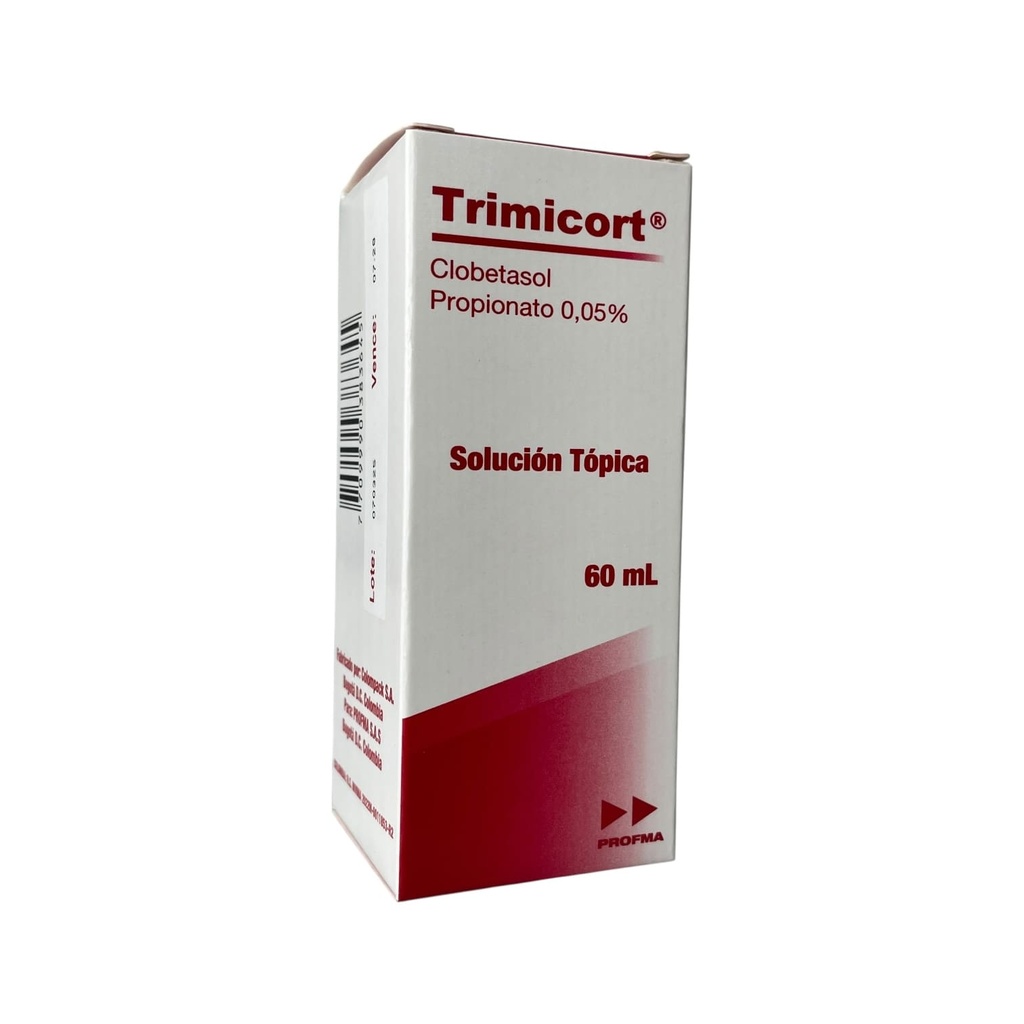 Trimicort (Clobetasol) 0.05 % Locion Topica Frasco x 60 Ml Und (Profma)