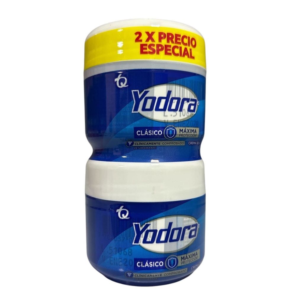 Yodora Desodorante Clasico 2 x 1 Pote x 32 Gr (Tecnoquimicas)