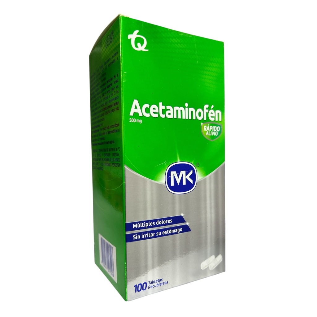 Acetaminofen 500 Mg Caja x 100 Tabletas (Tecnoquimicas)