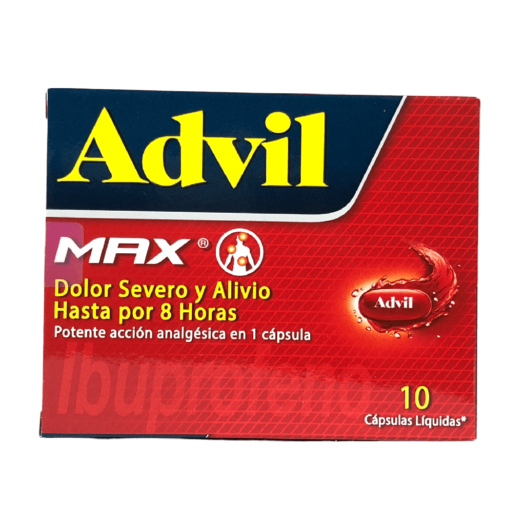 Advil Max (Ibuprofeno) 400 Mg Caja x 10 Capsulas (Haleon)