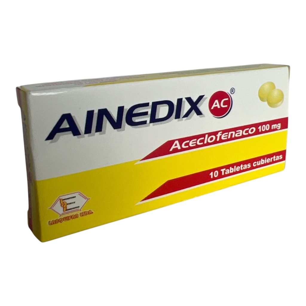 Ainedix (Aceclofenaco) 100mg Caja x 10 Tabletas (Labquifar)