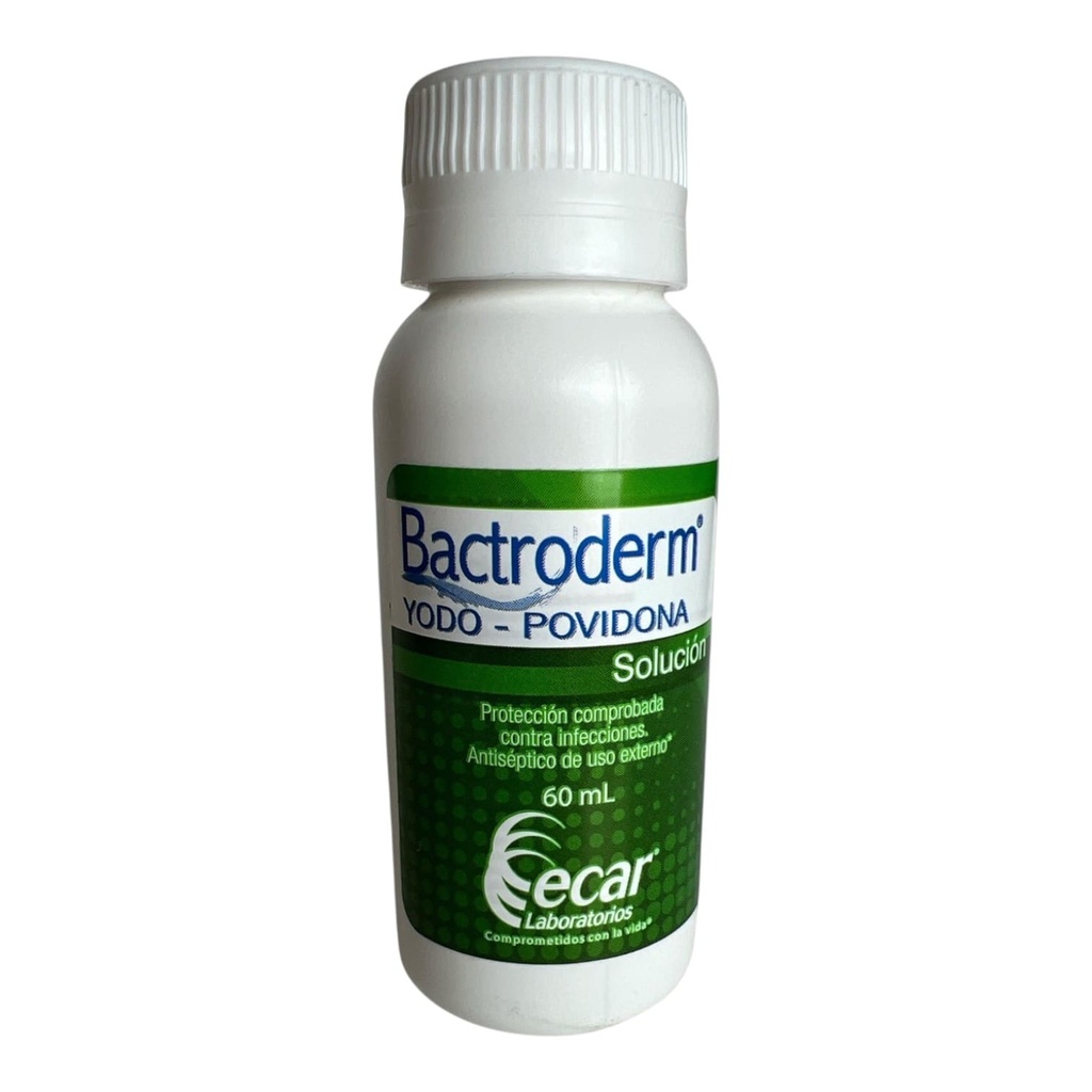 Bactroderm Solución Topica (Yodopovidona) Frasco x 60 ml (Ecar)