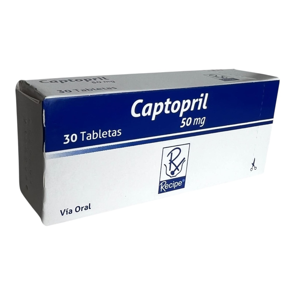 Captopril 50 Mg Caja x 30 Tabletas (Recipe)