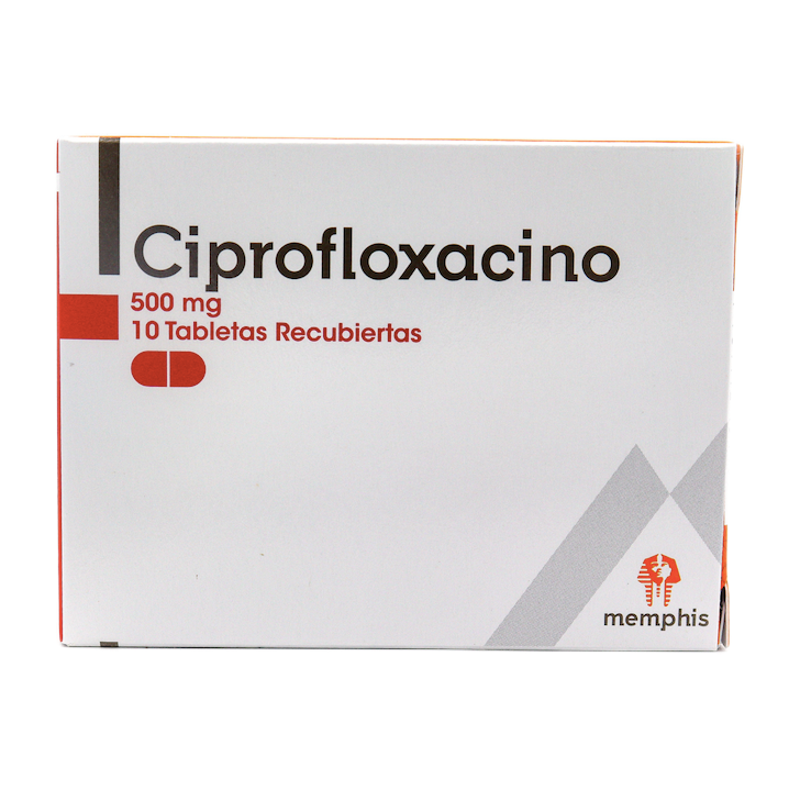 Ciprofloxacino 500 Mg Tableta Caja x 10 Und (Memphis)