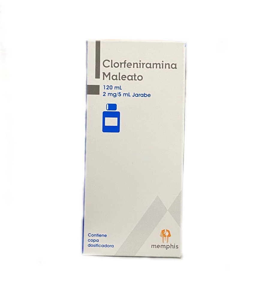 Clorfeniramina 2 mg,5ml Jarabe Frasco x 120ml (Memphis)