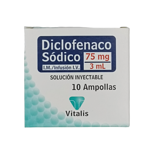 Diclofenaco 75 Mg Caja x 10 Ampollas (vitalis)