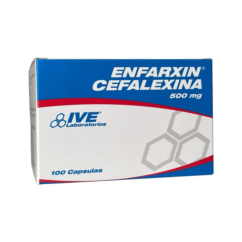 Enfarxin (Cefalexina) 500 Mg Caja x 100 Capsulas (Lg-Pharma)