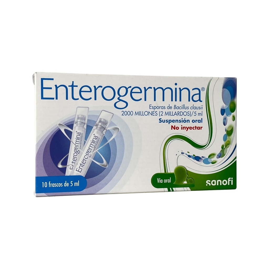 Enterogermina Susp Oral 2000millones,5ml Caja x 10 Ampollas Bebibles (Sanofi)