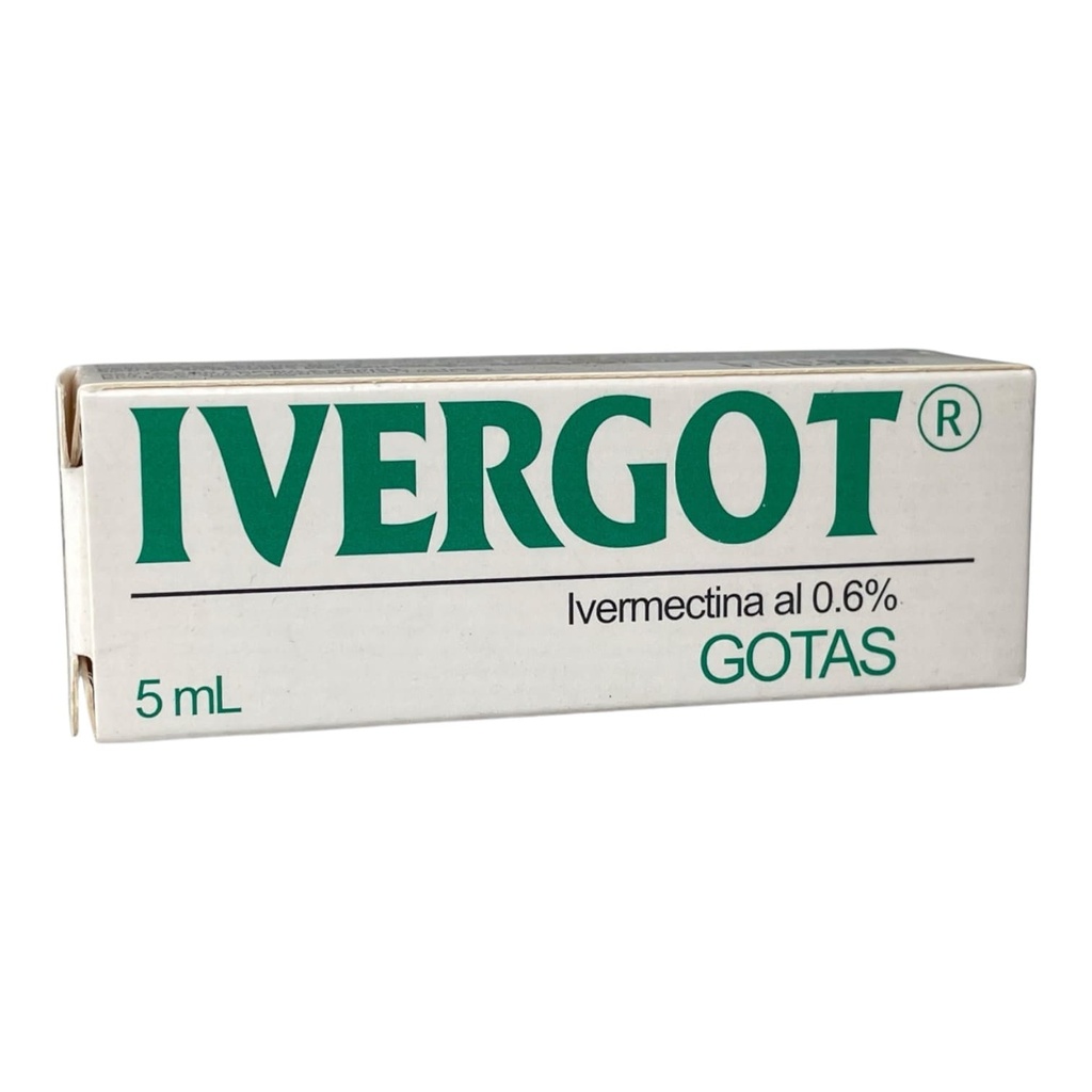 Ivergot (Ivermectina) 0.6 % Suspension Oral Frasco x 5 Ml (Licol)