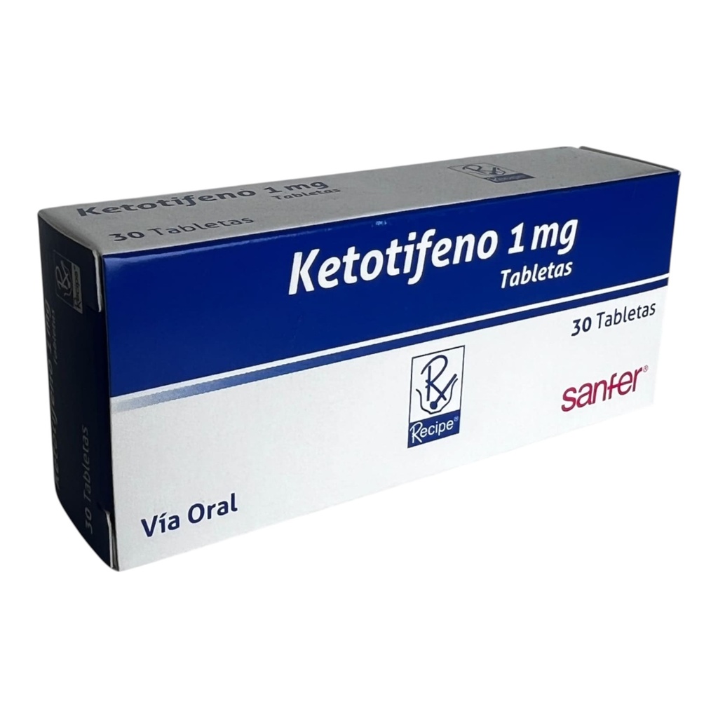 Ketotifeno 1 Mg Caja x 30 Tabletas (Recipe)