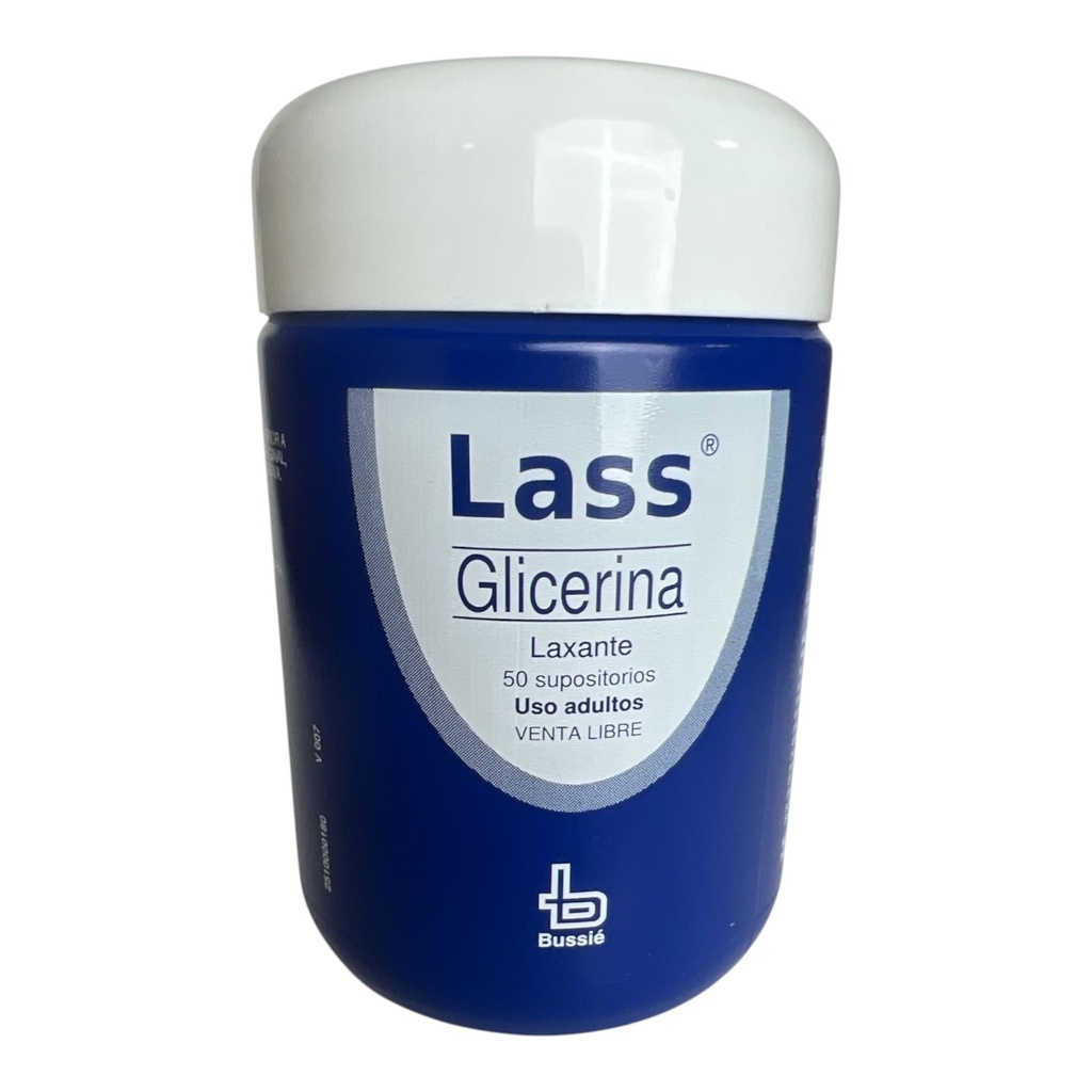 Lass Supositorio De Glicerina Adultos Frasco x 50 Unid. (Bussie OTC)