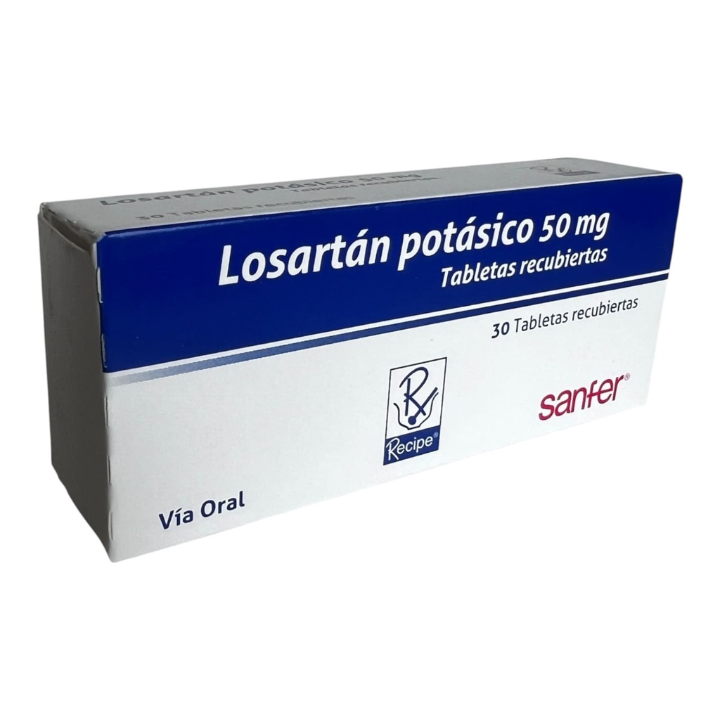 Losartan 50 Mg Caja x 30 Tabletas (Recipe)