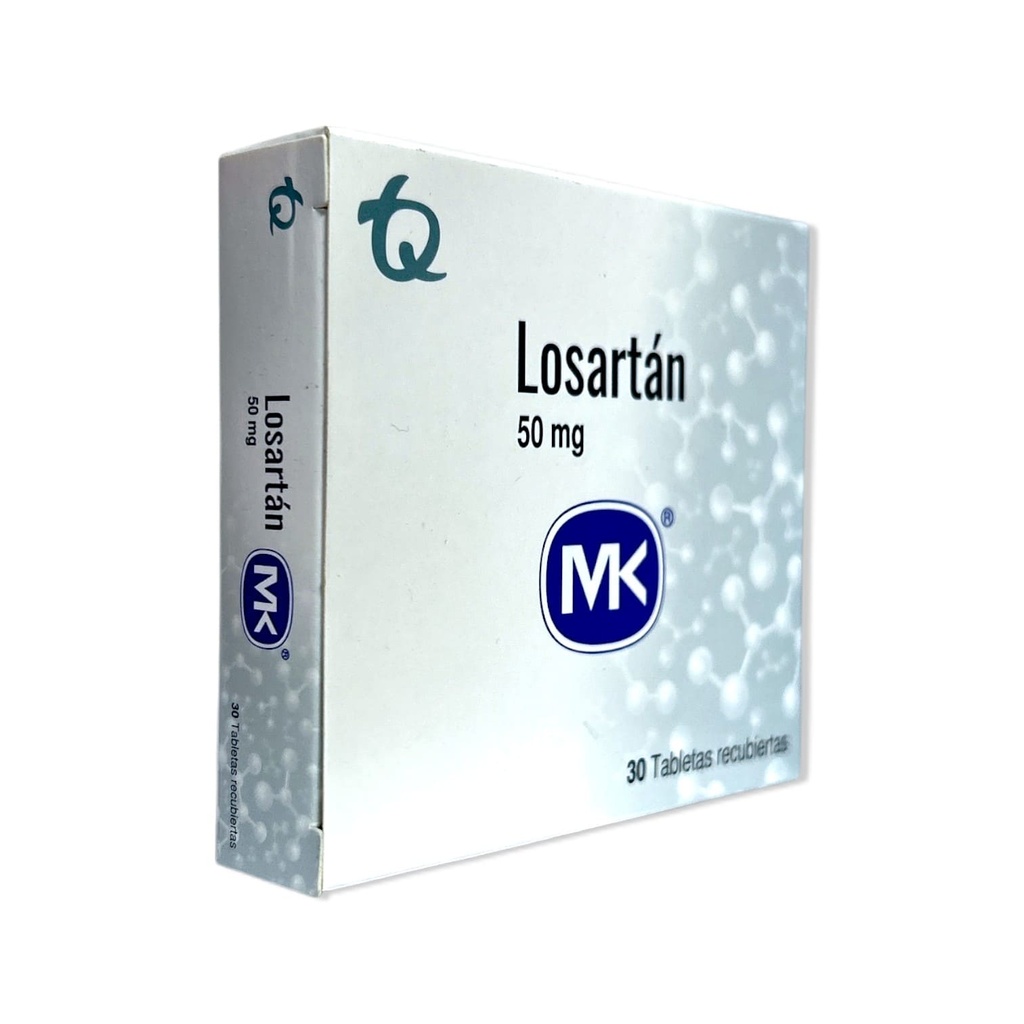 Losartan 50 Mg Caja x 30 Tabletas (Tecnoquimicas)