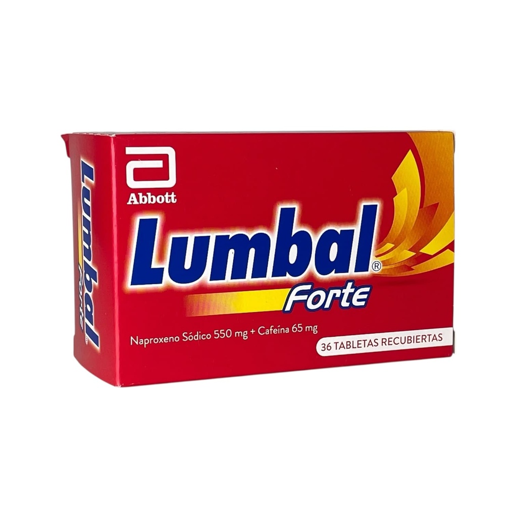 Lumbal Forte (Naproxeno+Cafeina) 550/65 Mg Caja x 36 Tabletas (Lafrancol)