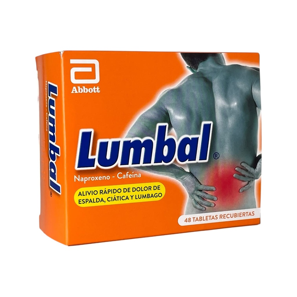 Lumbal (Naproxeno+Cafeina) 220/50 Mg Caja x 48 Tabletas (Lafrancol)