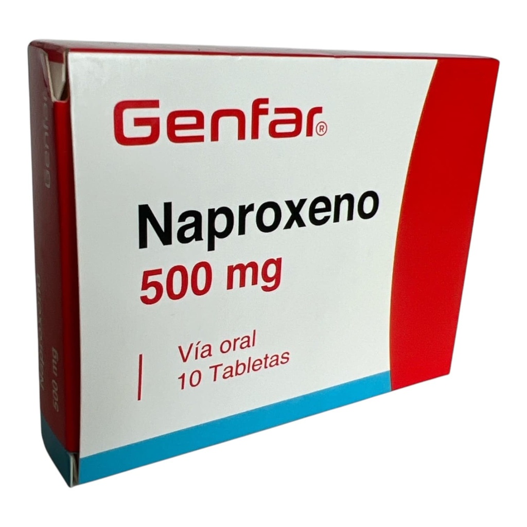 Naproxeno 500 Mg Caja x 10 Tabletas (Genfar)