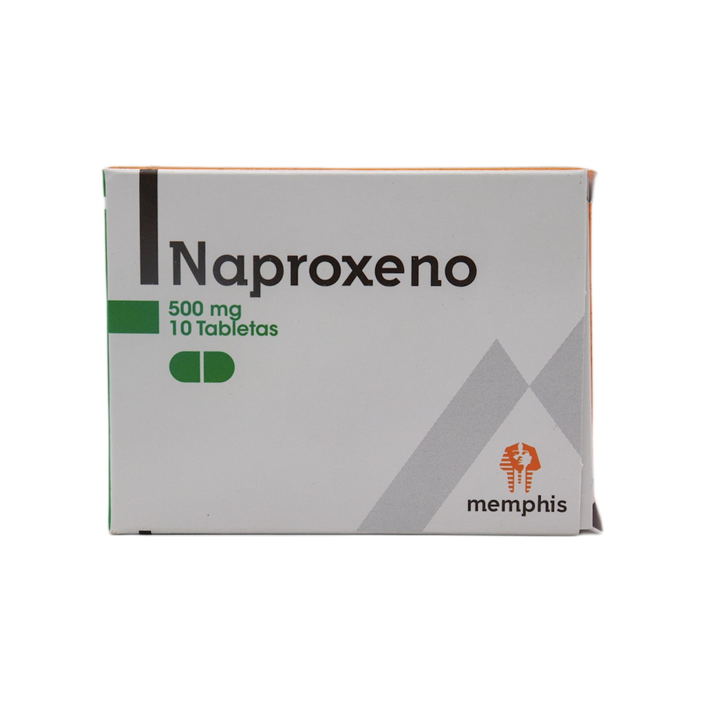 Naproxeno 500mg Tabletas Caja x 10 (Memphis)
