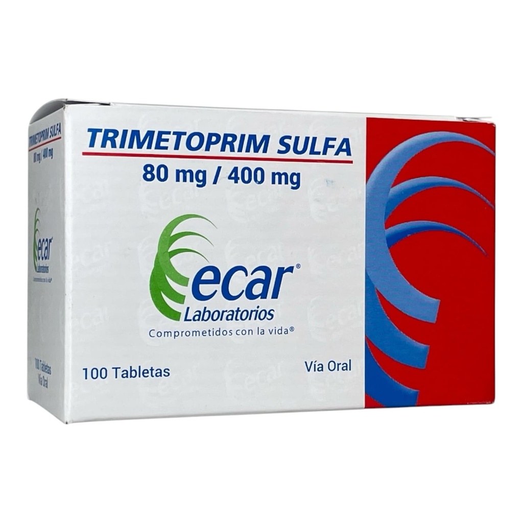 Trimetoprim Sulfa 80,400mg Caja x 100 Tabletas(Ecar)