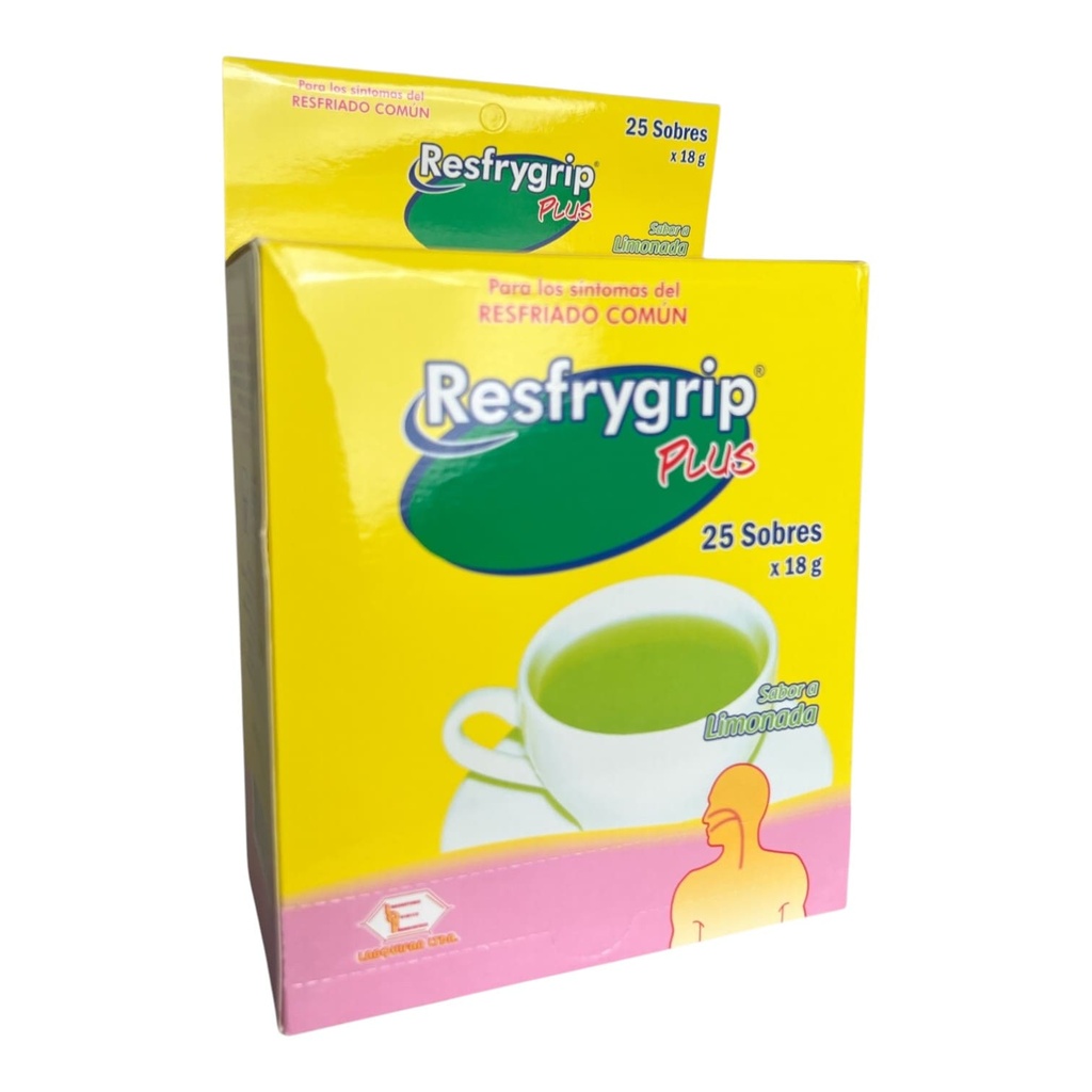 Resfrygrip Plus(Acetaminofen+Loratadina+Fenilefrina)Caja x 25 Sobres (Labquifar)