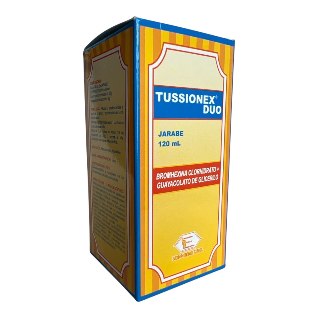 Tussionex (Bromhexina) Jarabe Frasco x 120 Ml (Labquifar)