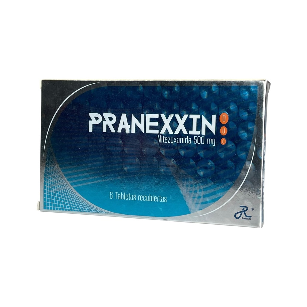 Pranexxin (Nitazoxanida) 500 Mg Caja x 6 Tabletas (Ruecam)