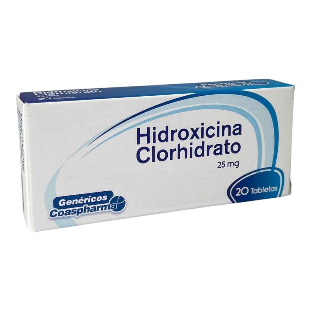 Hidroxicina Hcl 25 Mg Caja x 20 Tabletas Und (Coaspharma)