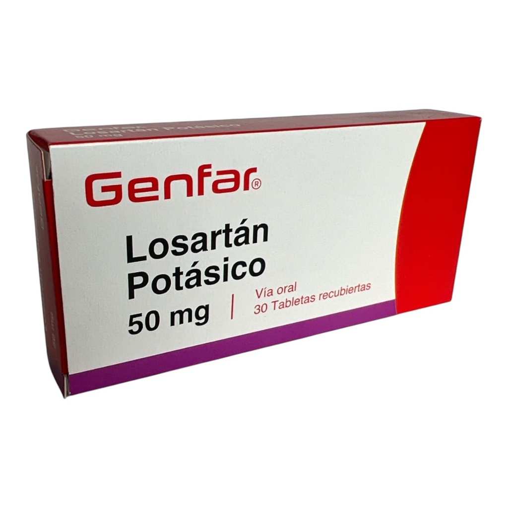 Losartan 50 Mg Caja x 30 Tabletas (Genfar)
