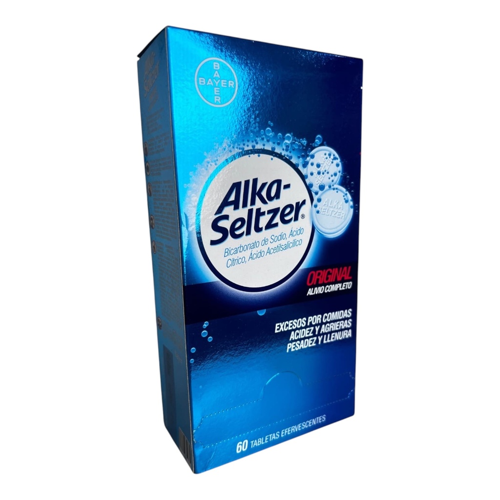 Alka seltzer Original Caja x 60 Tabletas Efervescentes (Bayer)