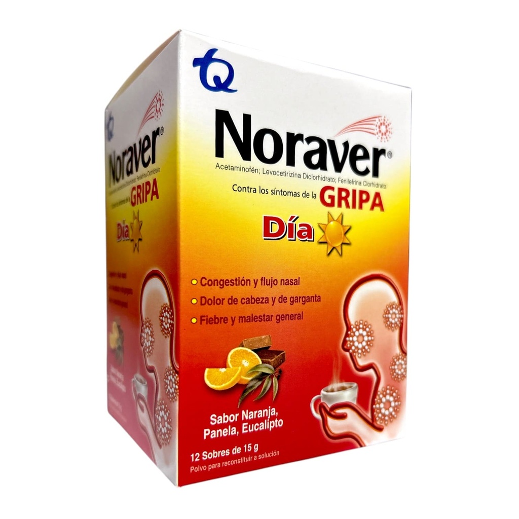 Noraver Gripa Bebida Dia Sobre 15 Gr Polvo Oral Caja x 12 Und (Tecnoquimicas)