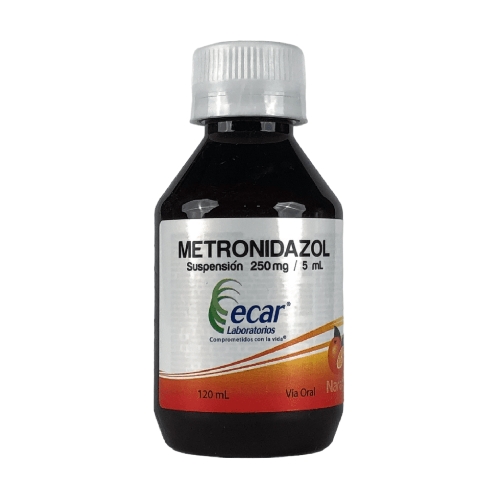 Metronidazol 250 Mg,5ml suspension Frasco x 120 Ml (Ecar)