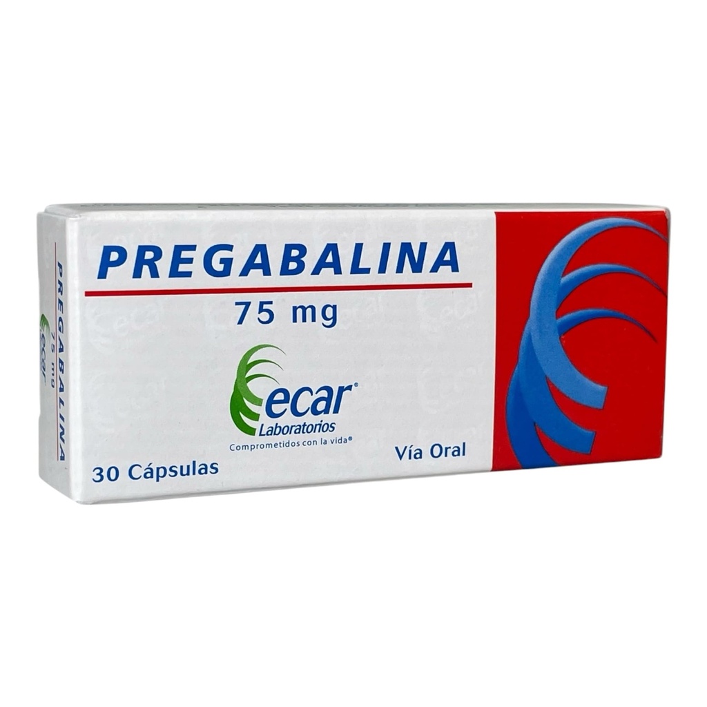 Pregabalina 75 Mg Caja x 30 Capsulas Und (Ecar)