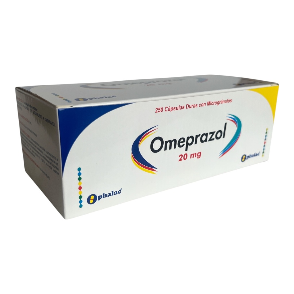 Omeprazol 20 Mg Caja x 250 Capsulas Und (Anglopharma)