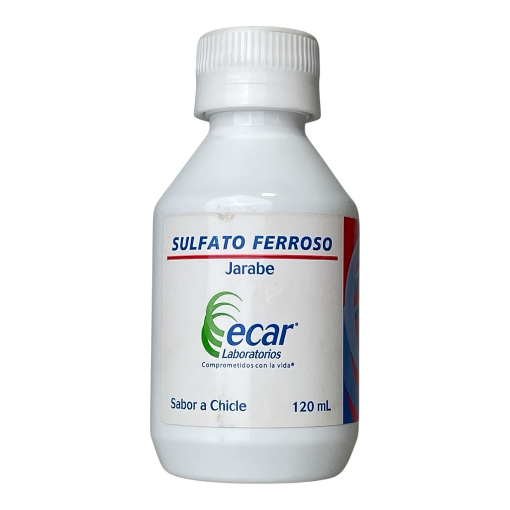Sulfato Ferroso S/Chicle Jarabe Frasco x 120 Ml Und (Ecar)